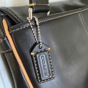 Coach Black Leather Messenger Bag